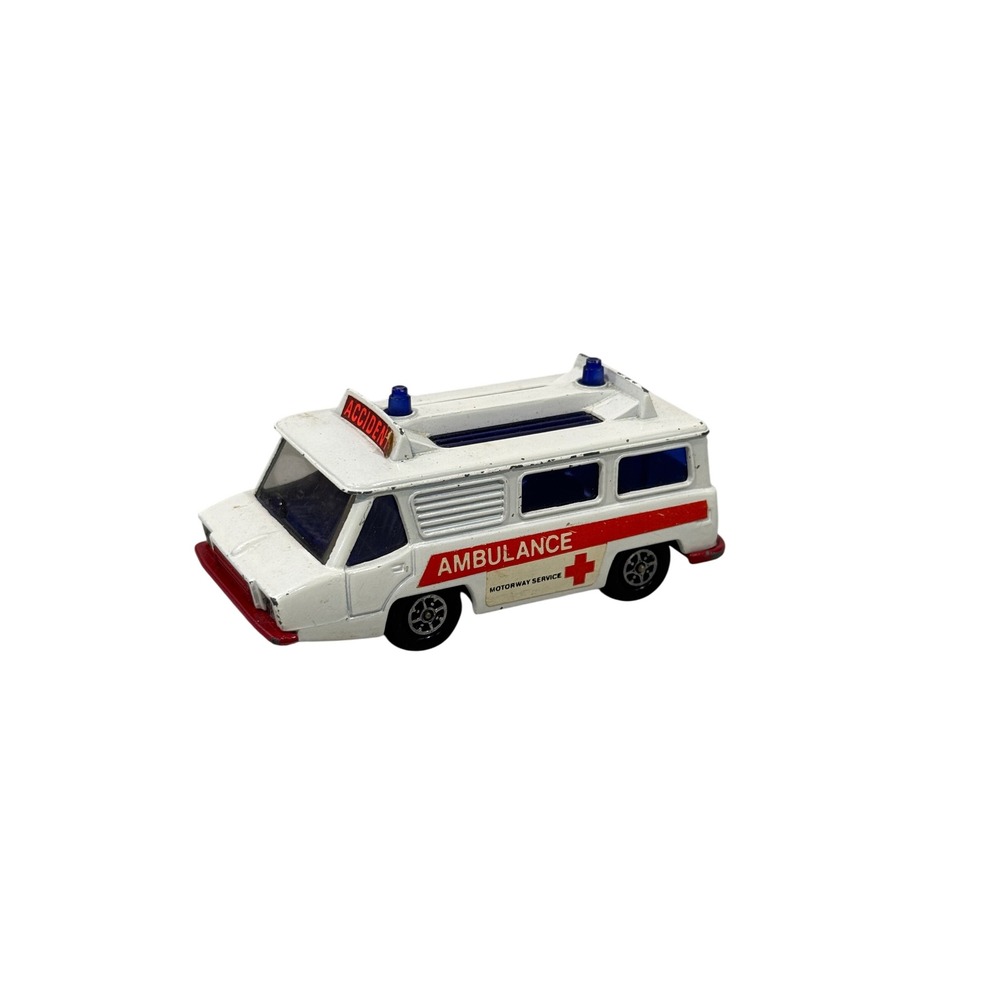 Vintage‎ Corgi Motorway Ambulance Diecast White Van Made in Great Britain 4 Inch